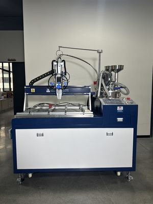 Otomatik Epoksi reçine enjeksiyon makinesi üç eksenli yapıştırıcı dağıtım ve 2KW güç etiketi çıkartması ile